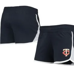 New Era Women's Navy Minnesota Twins Stretch French Terry Shorts