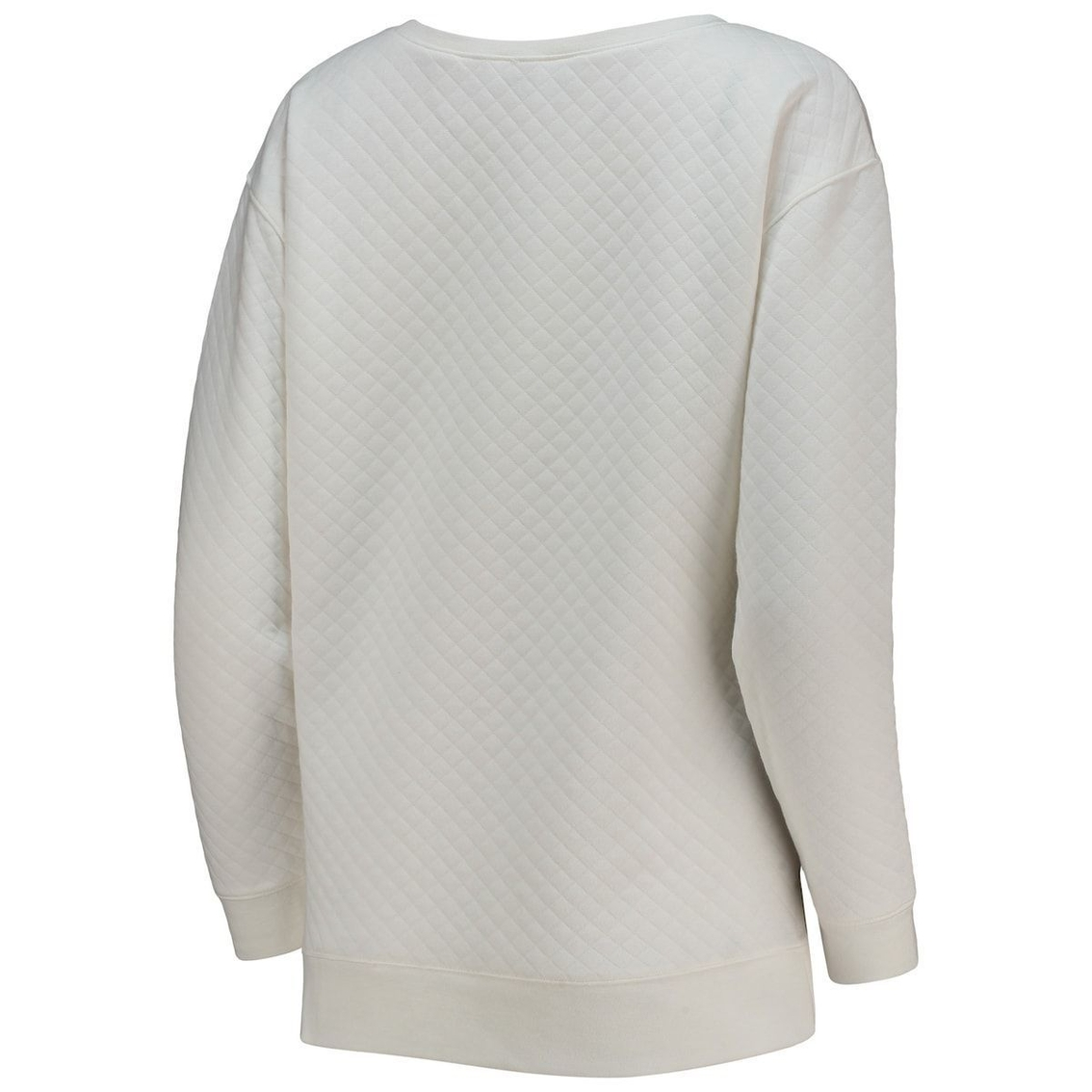 Concepts Sport Women's White/Cream Miami Marlins Quilted Pullover Sweatshirt 4 Concepts Sport Women's White/Cream Miami Marlins Quilted Pullover Sweatshirt - Image 4