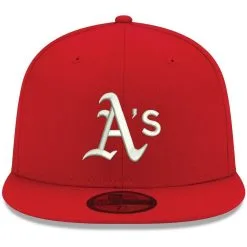 New Era Men's Red Oakland Athletics White Logo 59FIFTY Fitted Hat -Minnesota Twins Shop DSCO1139602452 2910 ALT2