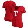 Fanatics Branded Women's Red Texas Rangers Core Official Logo V-Neck T-Shirt