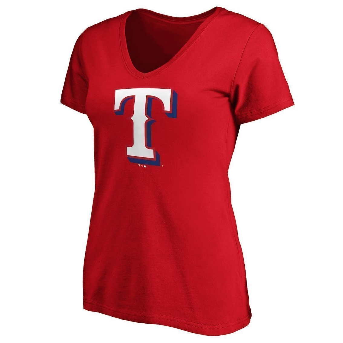 Fanatics Branded Women's Red Texas Rangers Core Official Logo V-Neck T-Shirt 3 Fanatics Branded Women's Red Texas Rangers Core Official Logo V-Neck T-Shirt - Image 3