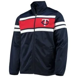 G-III Sports By Carl Banks Men's Navy/Red Minnesota Twins Power Pitcher Full-Zip Track Jacket 6 G-III Sports By Carl Banks Men's Navy/Red Minnesota Twins Power Pitcher Full-Zip Track Jacket -Minnesota Twins Shop DSCO1140226312 REDBLU ALT2