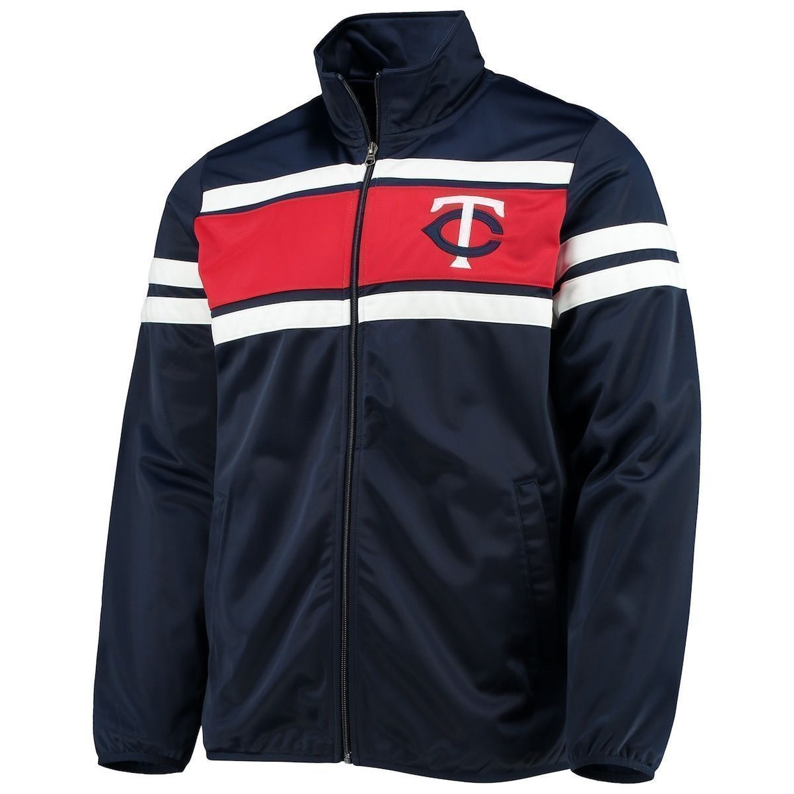 G-III Sports By Carl Banks Men's Navy/Red Minnesota Twins Power Pitcher Full-Zip Track Jacket 3 G-III Sports By Carl Banks Men's Navy/Red Minnesota Twins Power Pitcher Full-Zip Track Jacket - Image 3