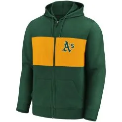 Fanatics Branded Men's Green Oakland Athletics Team Twill Full-Zip Hoodie Jacket -Minnesota Twins Shop DSCO1140226587 2041 ALT2