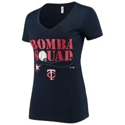 BreakingT Women's Navy Minnesota Twins Hometown V-Neck T-Shirt -Minnesota Twins Shop DSCO1140229093 1320 ALT2