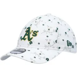 New Era Girls Youth White Oakland Athletics Blossom Adjustable Hat
