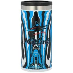 The Memory Company Miami Marlins 12oz. Tie-Dye Slim Can Holder