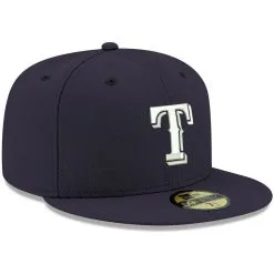 New Era Men's Navy Texas Rangers White Logo 59FIFTY Fitted Hat -Minnesota Twins Shop DSCO1140298853 GZKZ ALT3