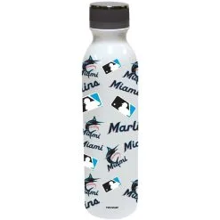 The Memory Company Miami Marlins 22oz. Powder-Coated Full Wrap Water Bottle