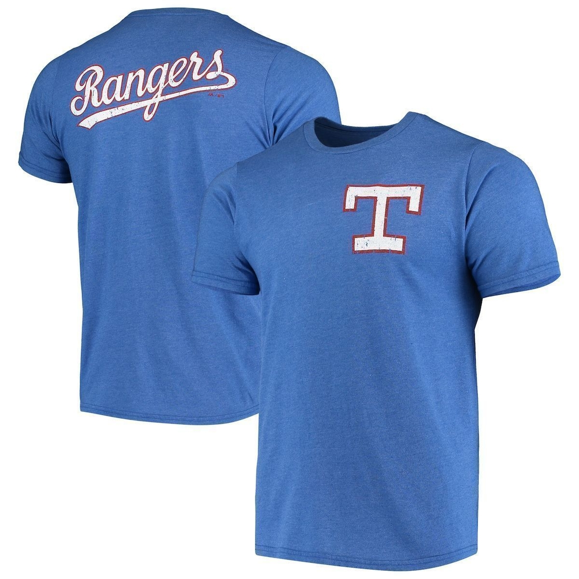 Majestic Threads Men's Threads Royal Texas Rangers Throwback Logo Tri-Blend T-Shirt 1 Majestic Threads Men's Threads Royal Texas Rangers Throwback Logo Tri-Blend T-Shirt