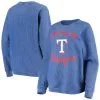 G-III 4Her By Carl Banks Women's Royal Texas Rangers Script Comfy Cord Pullover Sweatshirt