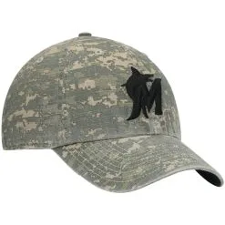 '47 Men's Camo Miami Marlins Phalanx Clean Up Adjustable Hat -Minnesota Twins Shop DSCO1140608033 BGrd ALT3
