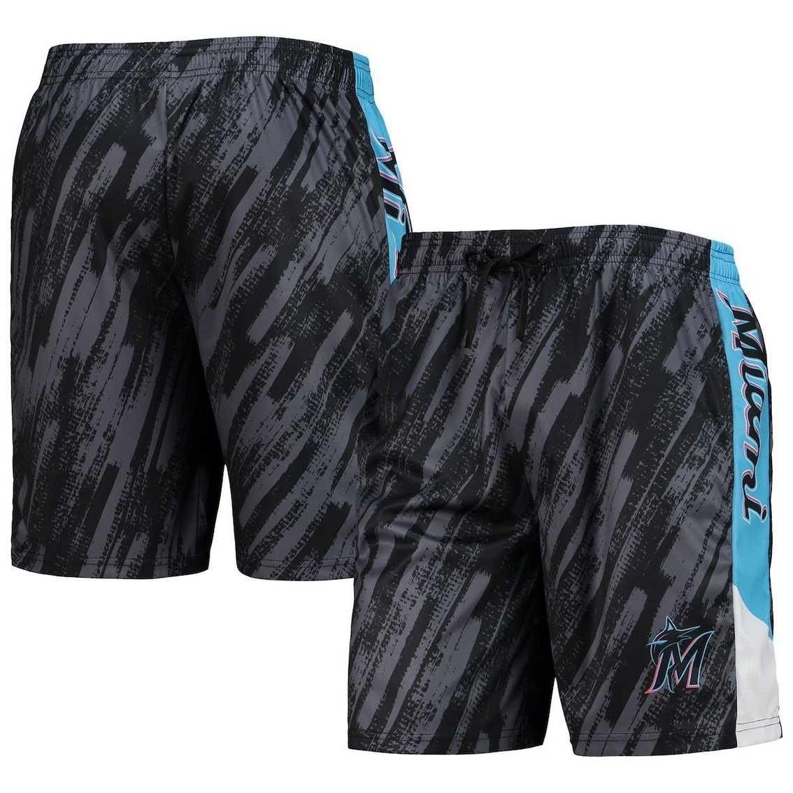 Men's FOCO Black Miami Marlins Static Shorts 2 Men's FOCO Black Miami Marlins Static Shorts - Image 2