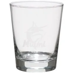 The Memory Company Miami Marlins 15oz. Etched Double Old Fashioned Glass