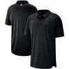 Nike Men's Black Miami Marlins Authentic Collection Team Logo Elite Performance Raglan Polo