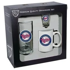 The Memory Company Minnesota Twins 15oz. Stein 11oz. Mug & 2oz. Shot Glass Set