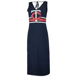 G-III 4Her By Carl Banks Women's Navy/Red Minnesota Twins Opening Day Maxi Dress