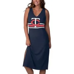 G-III 4Her By Carl Banks Women's Navy/Red Minnesota Twins Opening Day Maxi Dress -Minnesota Twins Shop DSCO1140608967 REDBLU ALT3