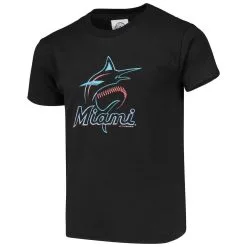 Soft As A Grape Youth Black Miami Marlins Distressed Logo T-Shirt -Minnesota Twins Shop DSCO1140609175 1007 ALT2