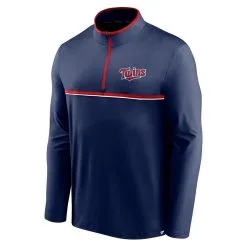 Fanatics Branded Men's Navy Minnesota Twins Line Up Wordmark Clutch Quarter-Zip Jacket -Minnesota Twins Shop DSCO1140777254 1320 ALT2