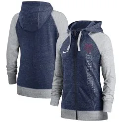 Nike Women's Navy Minnesota Twins In Pocket Gym Vintage Full-Zip Hoodie