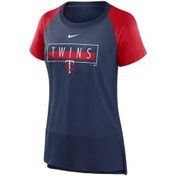 Nike Women's Navy Minnesota Twins Team Colors Fashion Performance Tri-Blend Raglan T-Shirt -Minnesota Twins Shop DSCO1140799551 1320 ALT2