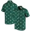 FOCO Men's Green Oakland Athletics Mini Print Logo Button-Up Shirt