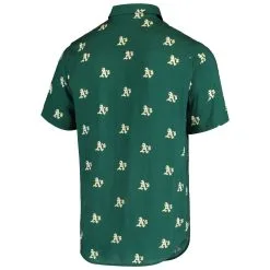 FOCO Men's Green Oakland Athletics Mini Print Logo Button-Up Shirt -Minnesota Twins Shop DSCO1140799589 2041 ALT3