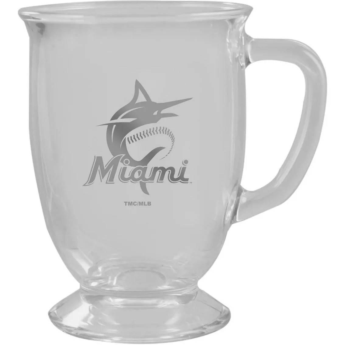 The Memory Company Miami Marlins 16oz. Etched Cafe Mug 2 The Memory Company Miami Marlins 16oz. Etched Cafe Mug - Image 2