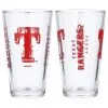 Logo Brands Texas Rangers Two-Pack 16oz. Pint Glass Set
