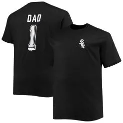 Profile Men's Black Chicago White Sox Big & Tall Father's Day #1 Dad T-Shirt