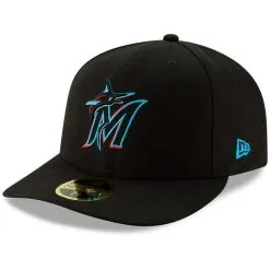 New Era Men's Black Miami Marlins Authentic Collection On-Field Low 59FIFTY Fitted Hat