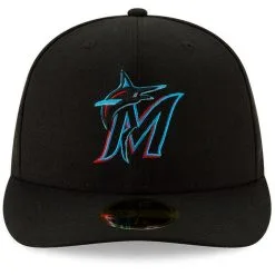 New Era Men's Black Miami Marlins Authentic Collection On-Field Low 59FIFTY Fitted Hat -Minnesota Twins Shop DSCO1140933110 1007 ALT2