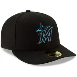 New Era Men's Black Miami Marlins Authentic Collection On-Field Low 59FIFTY Fitted Hat -Minnesota Twins Shop DSCO1140933110 1007 ALT3