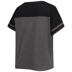 Profile Women's Heathered Charcoal/Black Miami Marlins Plus Size Colorblock T-Shirt -Minnesota Twins Shop DSCO1141388875 CKZW ALT3