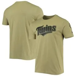 New Era Men's Olive Minnesota Twins Brushed Armed Forces T-Shirt