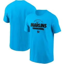 Nike Men's Blue Miami Marlins Primetime Property Of Practice T-Shirt