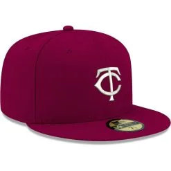 New Era Men's Cardinal Minnesota Twins White Logo 59FIFTY Fitted Hat -Minnesota Twins Shop DSCO1142287850 M9JC ALT3