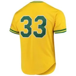 Mitchell & Ness Men's Jose Canseco Gold Oakland Athletics Cooperstown Collection Mesh Batting Practice Jersey -Minnesota Twins Shop DSCO1142308177 1853 ALT3
