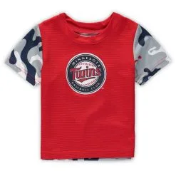 Outerstuff Newborn & Infant Red/Navy Minnesota Twins Pinch Hitter T-Shirt & Shorts Set -Minnesota Twins Shop DSCO1142308249 2910 ALT2