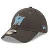 New Era Men's Graphite Miami Marlins 2022 Father's Day 39THIRTY Flex Hat