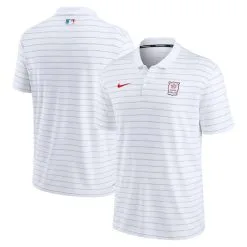 Nike Men's White Miami Marlins 2022 City Connect Authentic Collection Striped Performance Polo