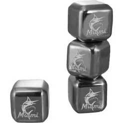 The Memory Company Miami Marlins Stainless Steel Ice Cubes 6-Piece Set