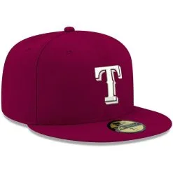 New Era Men's Cardinal Texas Rangers White Logo 59FIFTY Fitted Hat -Minnesota Twins Shop DSCO1145621945 M9JC ALT3
