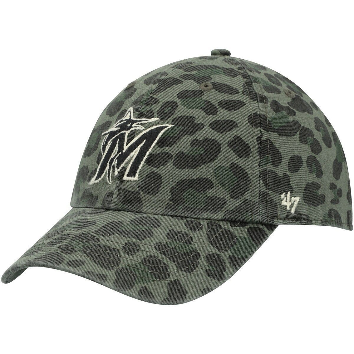 '47 Women's Green Miami Marlins Bagheera Clean Up Adjustable Hat 2 '47 Women's Green Miami Marlins Bagheera Clean Up Adjustable Hat - Image 2