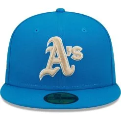 New Era Men's Blue Stone Oakland Athletics 1989 World Series Battle Of The Bay Undervisor 59FIFTY Fitted Hat -Minnesota Twins Shop DSCO1145696288 1191 ALT2