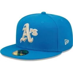 New Era Men's Blue Stone Oakland Athletics 1989 World Series Battle Of The Bay Undervisor 59FIFTY Fitted Hat -Minnesota Twins Shop DSCO1145696288 1191 ALT3