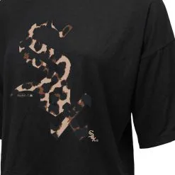 Majestic Threads Women's Threads Black Chicago White Sox Leopard Cropped T-Shirt -Minnesota Twins Shop DSCO1146145134 1007 ALT2