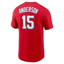 Nike Men's Brian Anderson Red Miami Marlins City Connect Name & Number T-Shirt -Minnesota Twins Shop DSCO1146146242 2910 ALT3