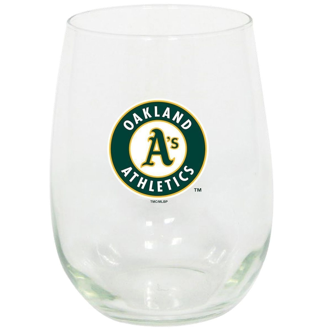 The Memory Company Oakland Athletics 15oz. Stemless Wine Glass 1 The Memory Company Oakland Athletics 15oz. Stemless Wine Glass